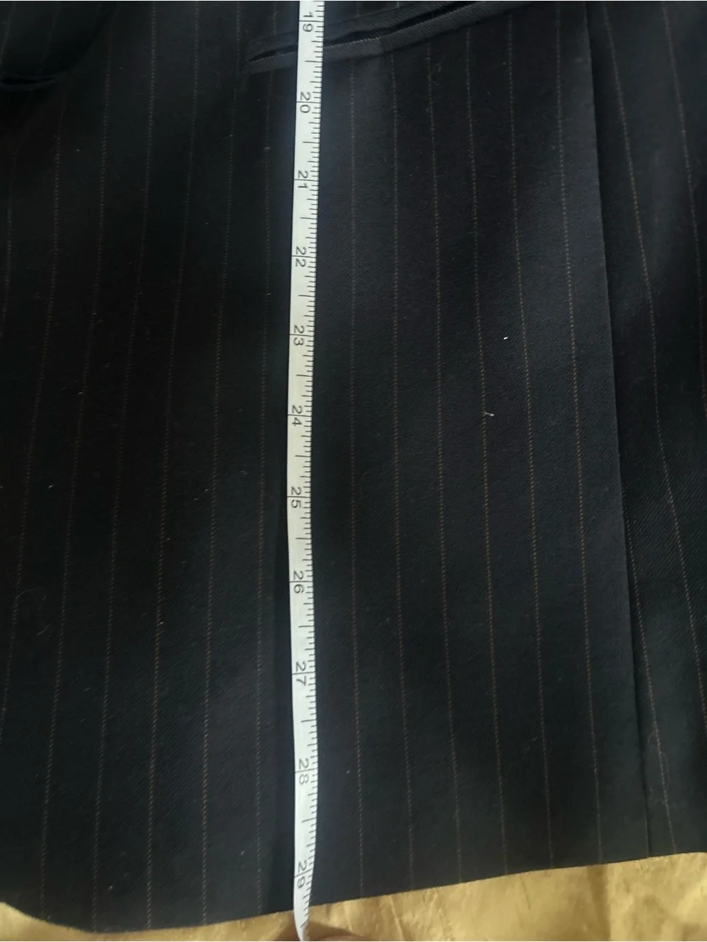 Banana Republic Modern suit - navy with Brown Pinstripes size 38S/ pants 32X30.